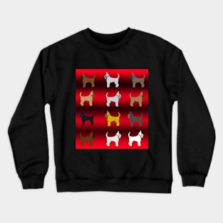 mascotas de rojo Crewneck Sweatshirt